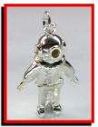 Diving suit old fashioned style sterling silver charm  
