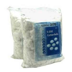 Cotton Balls Medium Non sterile 4000/box (2 pks of 2000)