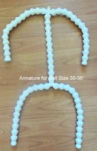 Armature for Toddler Dolls (kits) Measuring 28 30 Inches (adjustable)