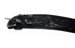   Revolver Gun Belt 36 BLACK Cross Draw Holster WESTERN Leather NEW