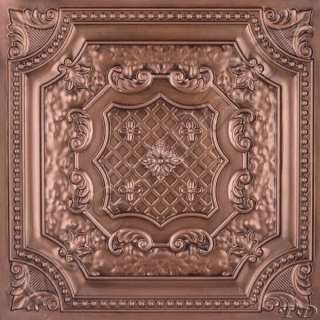  Faux tin ceiling tile TD04 Brushed Copper glue up or drop in  