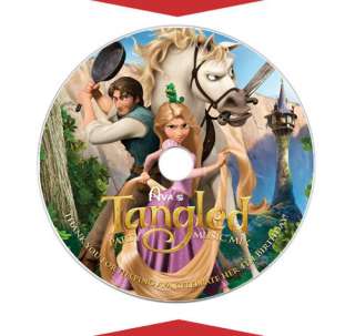TANGLED Movie Birthday Party Favor CD DVD LABELS vs 1  