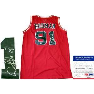 Dennis Rodman Autographed Chicago Bulls Jersey (PSA/DNA)