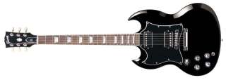 Gibson SG Standard Electric Guitar, Ebony   Chrome Hardware Left 