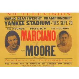   Boxing 1955 Rocky Marciano vs Archie Moore Poster