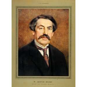  1916 Print Aristide Briand Portrait Marcel Baschet   Orig 
