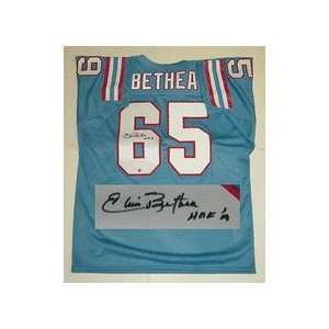 Elvin Bethea Houston Oilers NFL Autographed Throwback Jersey HOF 03 