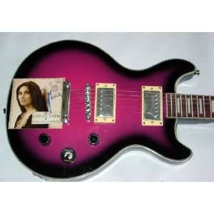 Emmylou Harris Autographed Purple Epi Style Guitar