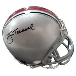  Jim Tressel Ohio State Buckeyes Autographed Mini Helmet 