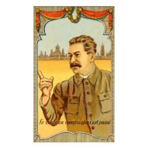 Joseph Stalin   portrait shaking his finger Giclee Poster Print, 12x16
