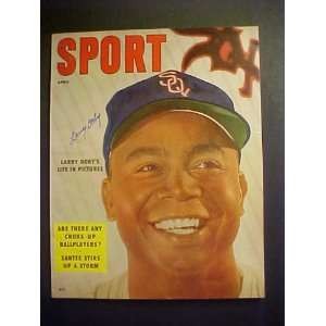 Larry Doby Chicago White Sox Autographed April 1956 Sport Magazine