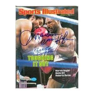  Roberto Duran & Marvelous Marvin Hagler autographed Sports 