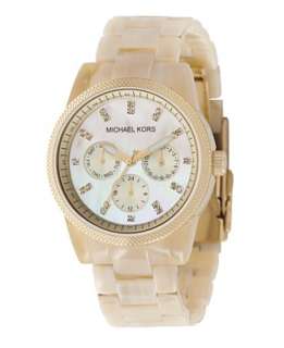 Michael Kors Watch, Womens Resin Horn Chronograph Bracelet MK5039 