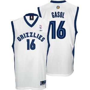 Pau Gasol White Reebok NBA Replica Memphis Grizzlies Jersey