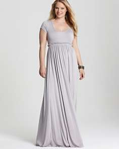 Rachel Pally White Label Plus Essie Solid Empire Maxi Dress