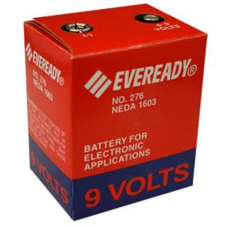 Eveready 276 Carbon Zinc 9V Battery NEDA 1603 PP9 6F100  