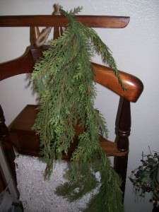 NWT 5 Evergreen Realistic White Cypress Swag Christmas Garland Jute 