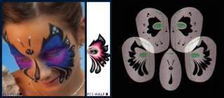  Body Art Skipper Butterfly Face Paint Stencil Template Airbrush Tattoo