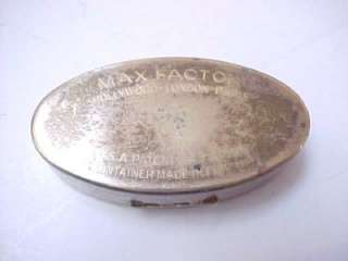 Vintage 1950s MAX FACTOR Mother of Pearl Lipstick Mirror Compact Made 