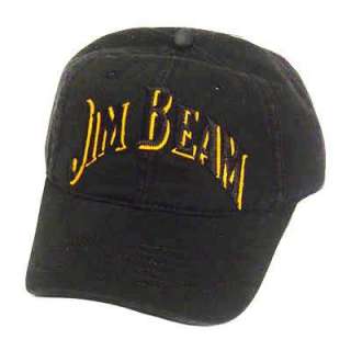 JIM BEAM BOURBON WHISKEY LIQUOR HAT CAP BLACK COTTON  
