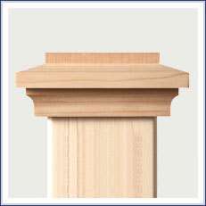 Flat Top Cedar & Redwood Post Cap for Fence or Deck   Many Sizes 