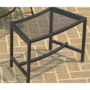 Black Mesh Outdoor Fire Pit Metal Curved Bench Chair New  