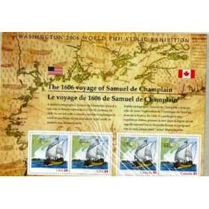  1606 Voyage of Samuel de Champlain U.S. / Canada Stamp 