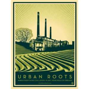 Shepard Fairey Signed AP Urban Roots Poster