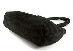 ANN TAYLOR LOFT LUX Suede Leather Tote Bag $138 CMP MINT Med Black 