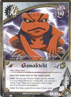 2X N US072 PARALLEL FOIL Gamakichi Rare Naruto Card  