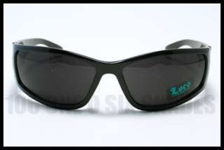 LOCS Most Popular Gangster Cholo Sunglasses Mens DARK BLACK Original 