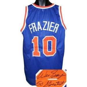 Walt Frazier Signed New York Knicks Jersey   50 Greatest
