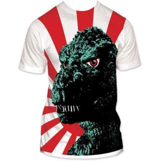 Product Name Godzilla Rising Sun Flag Men T Shirt 