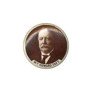 Lapel stud promoting William Howard Taft for president, 1908 or 1912 
