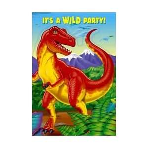  8 Dinosaur Party Invitations & Envelopes Toys & Games