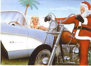 Motorcycle Christmas Greeting Cards w/Harley Davidson 2  