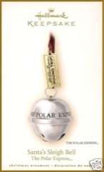 Hallmark~Polar Express: Santas Sleigh Bell Ornament & Hologram Gold 
