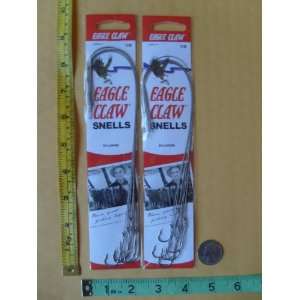  EAGLE CLAW OSHAUGHNESSY HOOK SIZE 1/0 ON NYLAWIRE 2 PACKS 