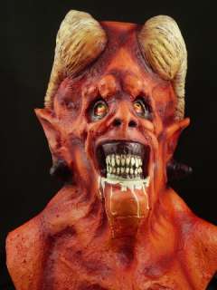 Happy Devil Halloween Horror Latex Mask Prop, NEW  