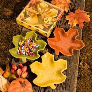  Autumn Magic Leaf Candy Dish Favors 