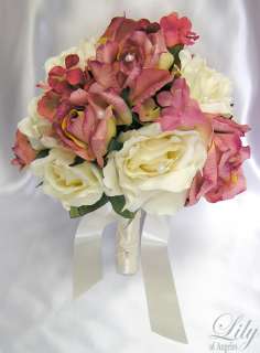 10pcs Wedding Bridal Bouquet Flowers Bride Decoration Groom Package 