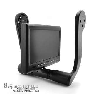 Inch TFT LCD Armrest Monitor With Built In DVD Player   8.5 car 