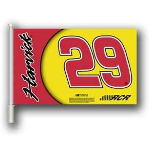   Harvick #29 NASCAR 2 Car Flags & Wall Brackets: Sports & Outdoors