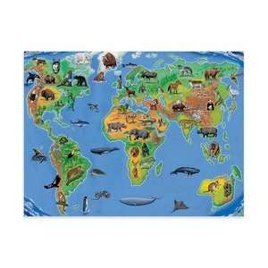  World Map Floor Puzzle   24 Pieces Toys & Games