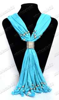 New Fashion Scarves Jewelry Cotton Necklace with Scarf pendant women 