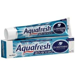 Aquafresh Advanced 2x Whitening Fluoride Toothpaste 6 oz (Quantity of 
