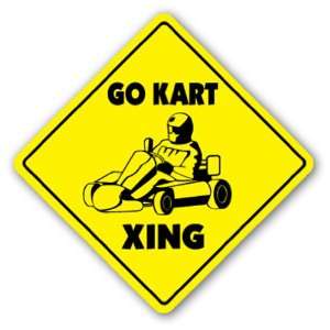  GO KART CROSSING Sign racing racer karts parts helmet 