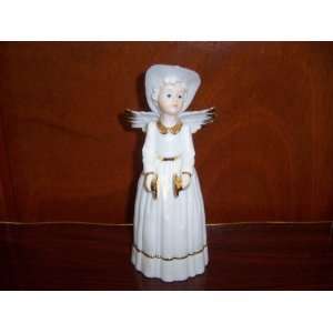   Lady Angel Statue Collectible Figurine Gold Color Trim    7.5 X 3.5