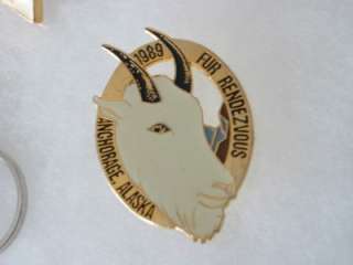   RENDEVOUS Pin, Lapel, Hat, Goat , Anchorage Alaska Celebration Pin