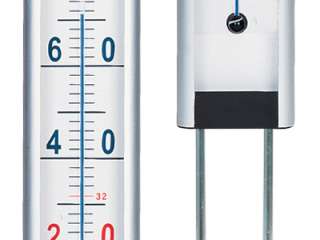 Giant 48 inch Tall Garden Thermometer Silver Anodized Aluminum  